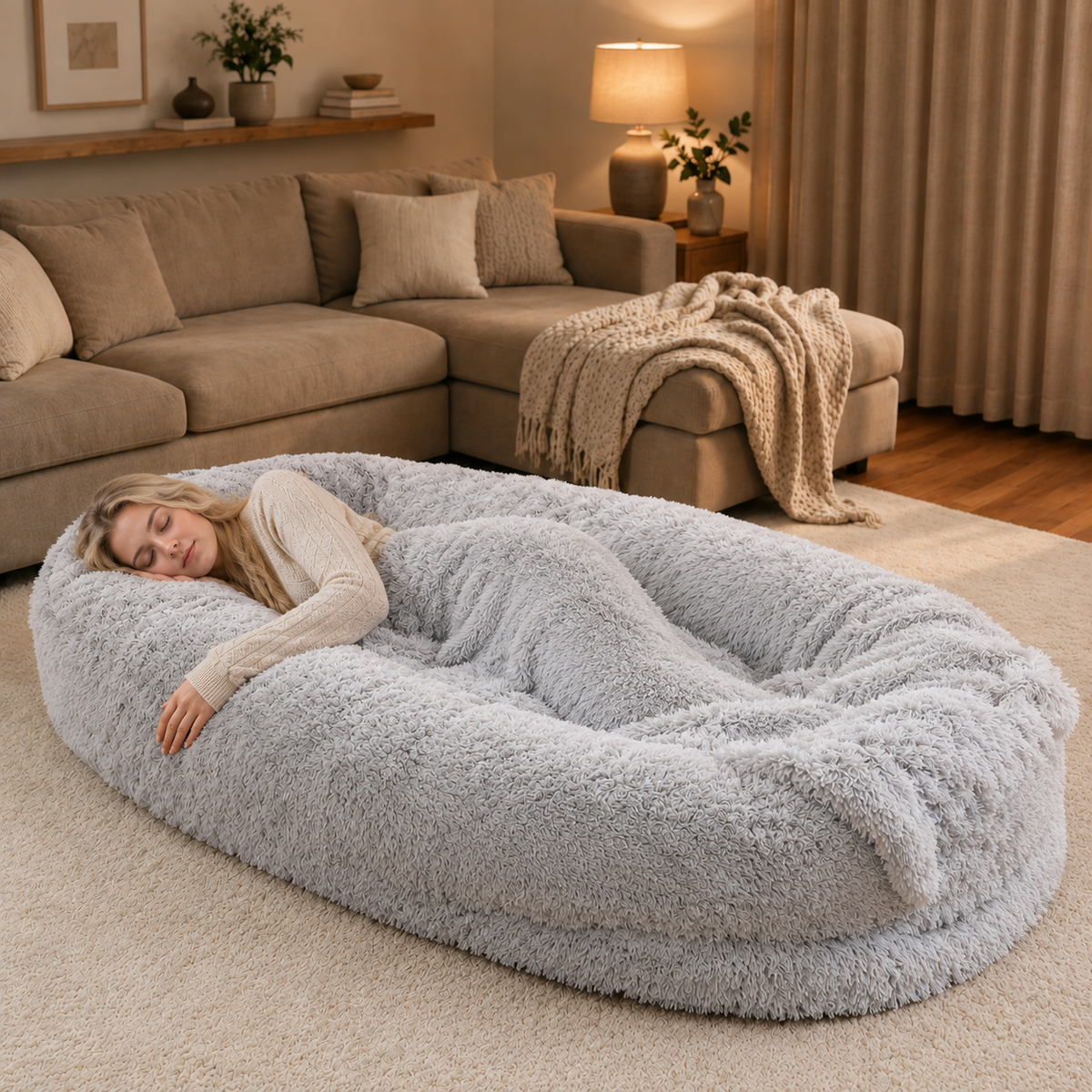 Cloud Human Size Dog Bed