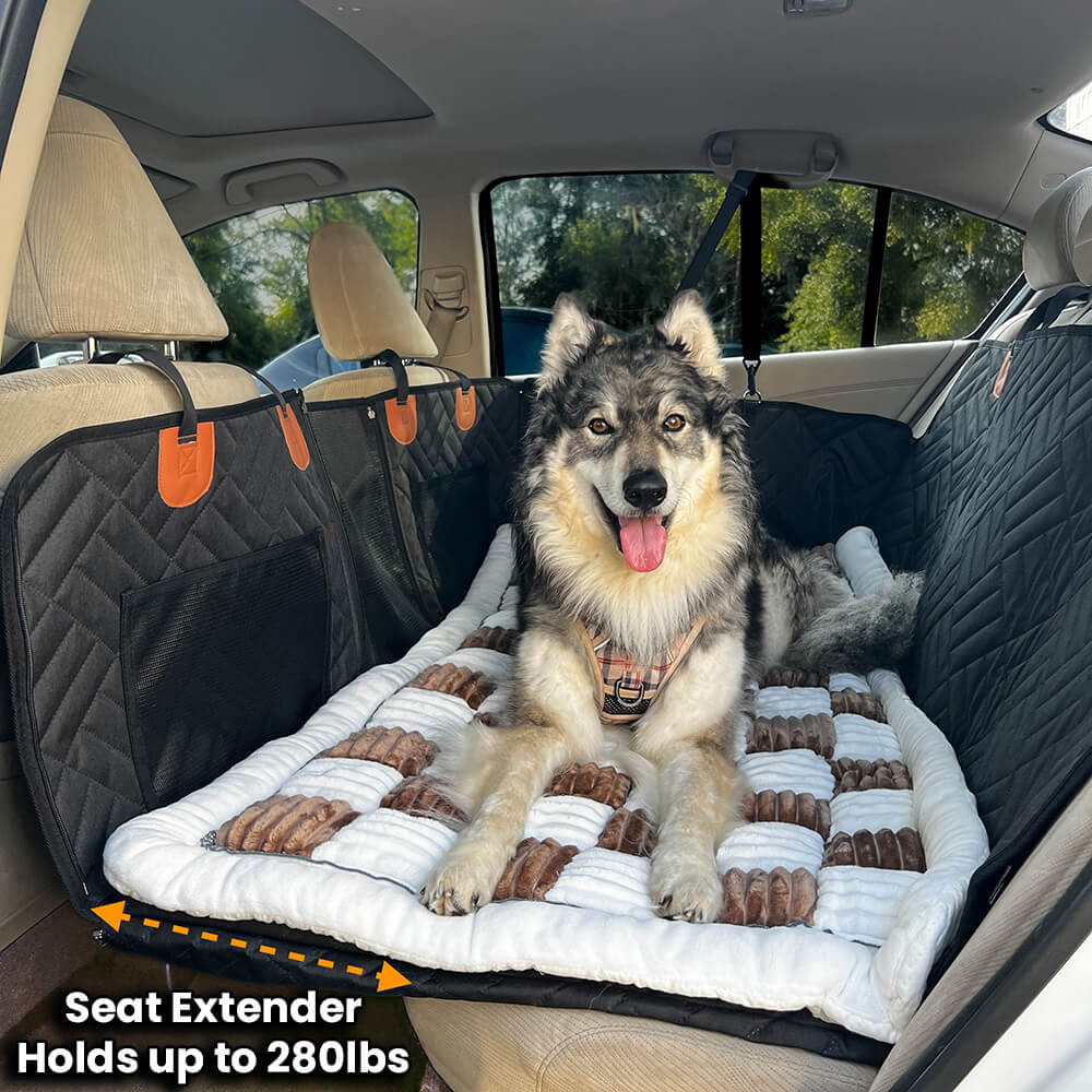 Dog car seat extender and bed mat holds up to 400 lbs